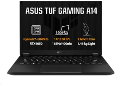 ASUS TUF Gaming A14 FA401UU-RG069X, Ryzen 7 8845HS, 14.0 2560x1600 WQXGA, RTX4050/6GB, 32GB, SSD 1TB, W11Pro, 16TOPS